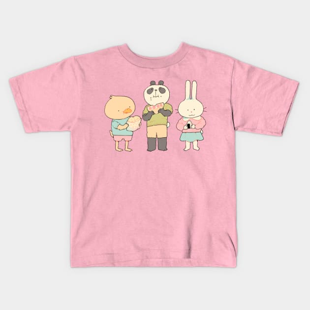 Lunch time Kids T-Shirt by PeachyDoodle